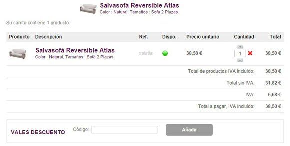Vale descuento Maxifundas